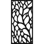 Woven Leaves - laser-cut metal wall art