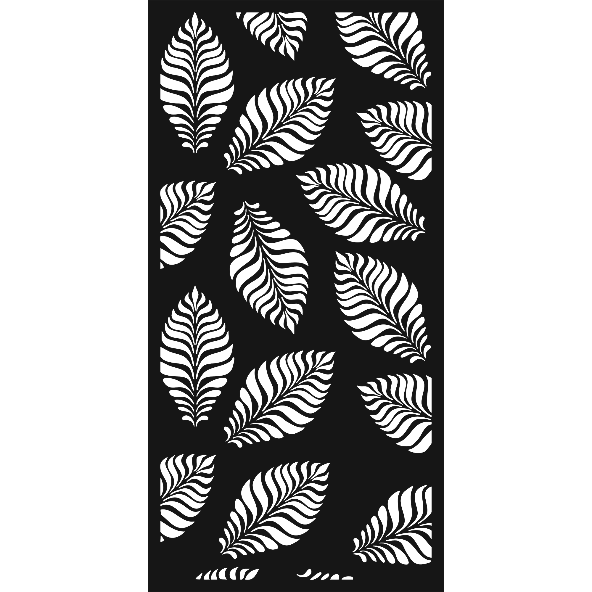 Zebra Leaf - laser-cut metal wall art