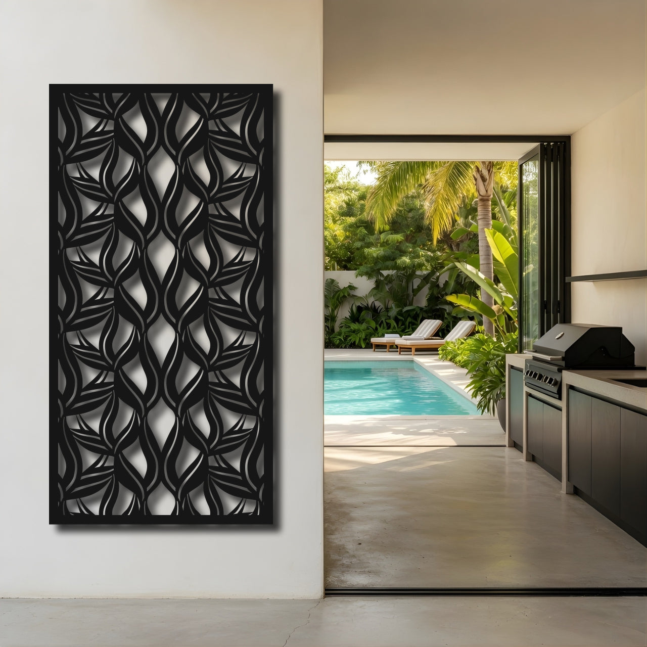 Flame Weave - laser-cut metal wall art