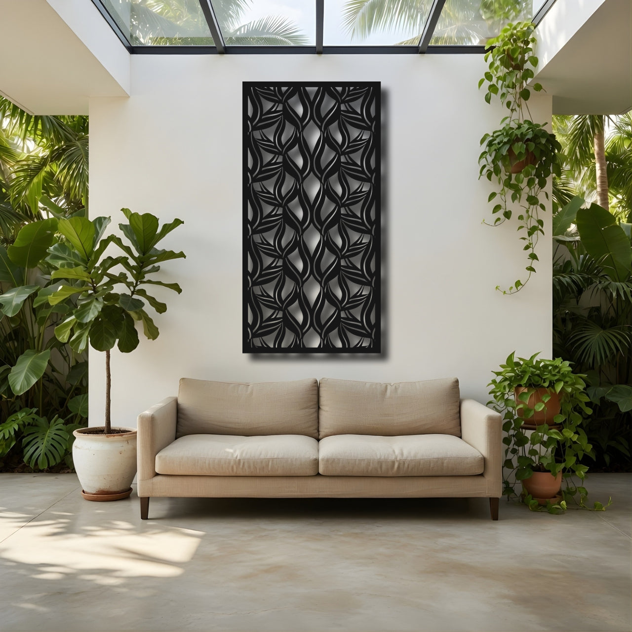 Flame Weave - laser-cut metal wall art