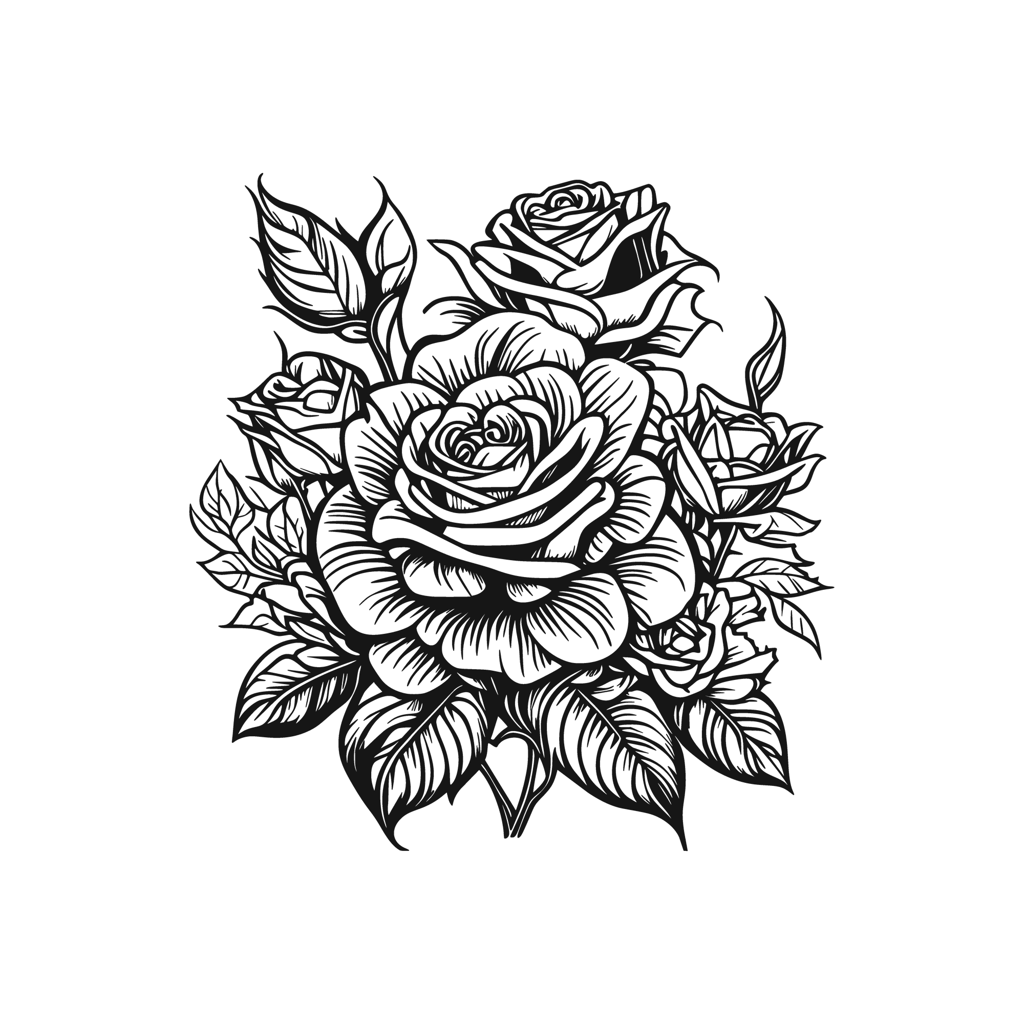 Rose Reverie - laser-cut metal wall art