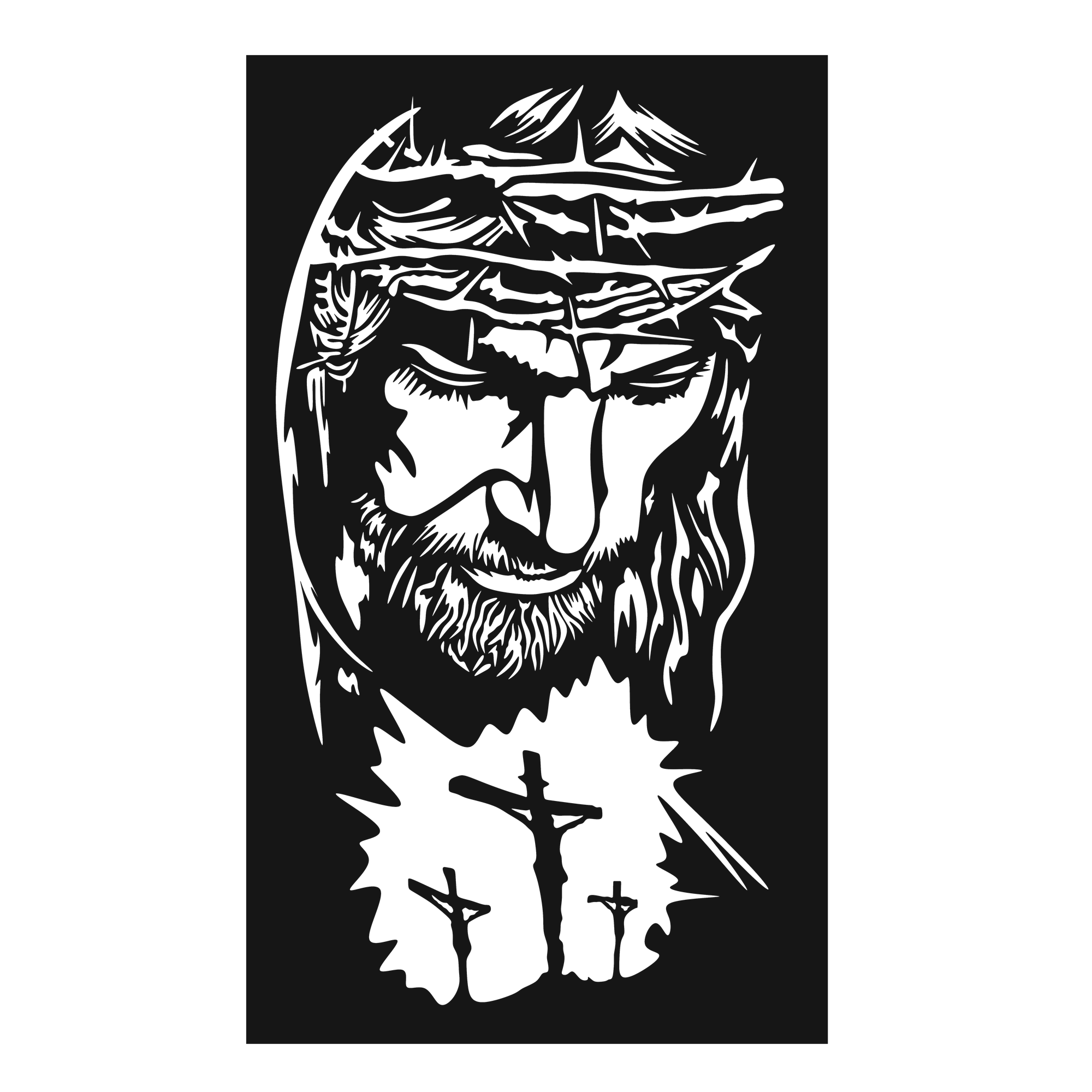 Divine Redemption - laser-cut metal wall art