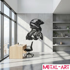The Racer - laser-cut metal wall art