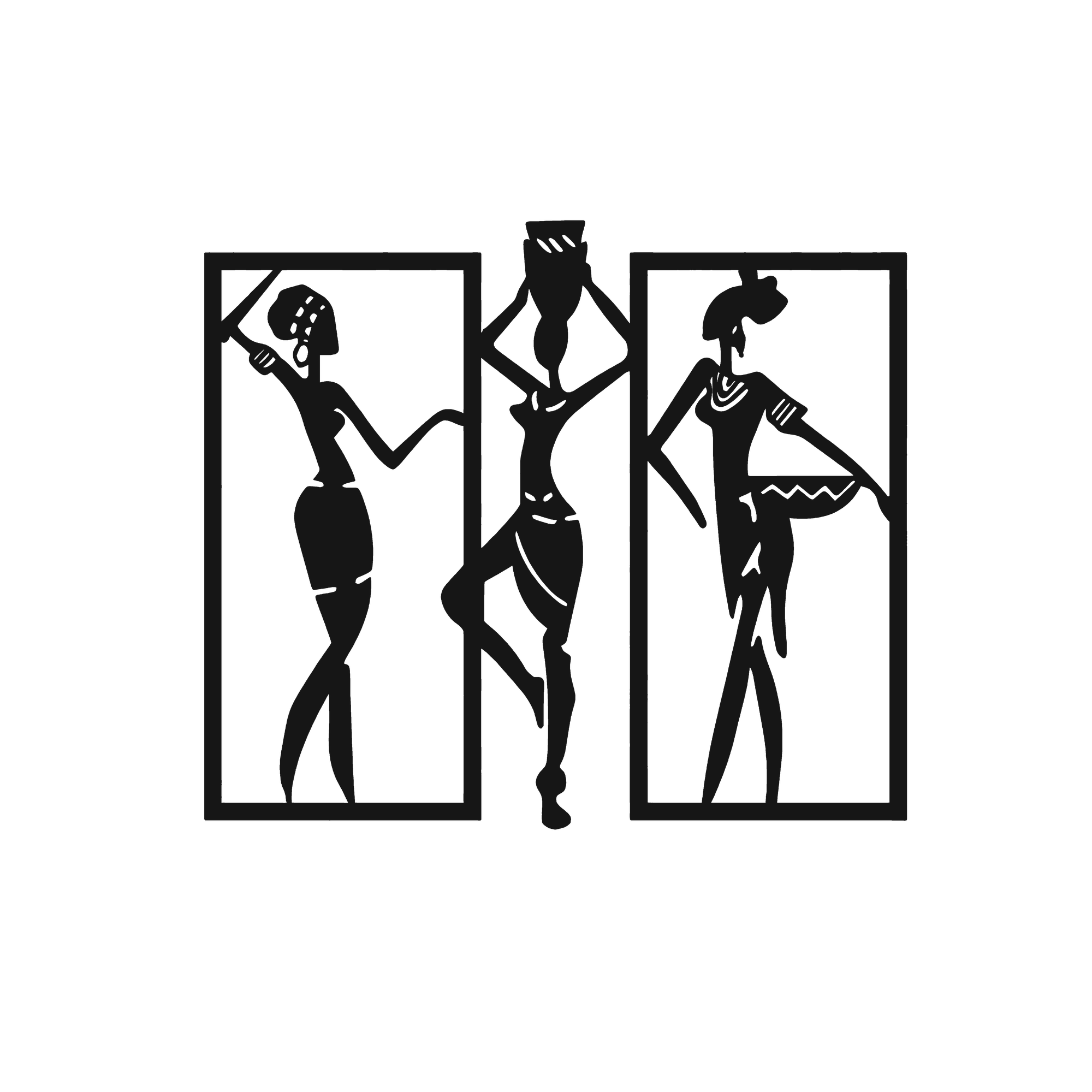 Three Queens - laser-cut metal wall art